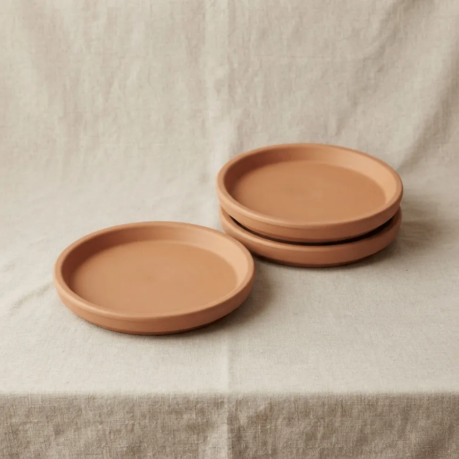 Terracotta Plant Saucers, 6 Inches, Pack of 3